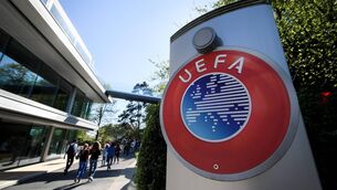 <p>The UEFA headquarters in Nyon (Photo by Fabrice COFFRINI / AFP via Getty Images)</p> <p>The UEFA headquarters in Nyon (Photo by Fabrice COFFRINI / AFP via Getty Images)</p>