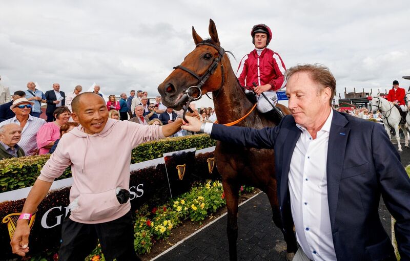 Daniel King celebrates winning The Guinness Galway Hurdle Handicap (Grade 3) with Putapoundinthejar. Pic: ©INPHO/James Crombie Daniel King celebrates winning The Guinness Galway Hurdle Handicap (Grade 3) with Putapoundinthejar. Pic: ©INPHO/James Crombie