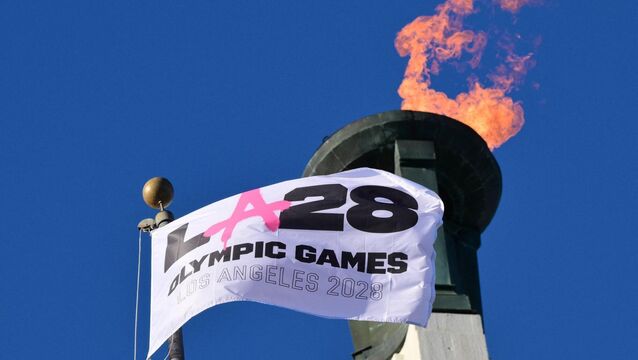 <p>A FIRE RAGES: LA28 is a little under two years away. Pic: Frederic J. Brown/Getty</p>