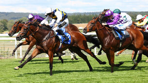 <p> Ciarrai Abu and George Wood (white cap) won The Coral Kincsem Heritage Handicap. Pic: Healy Racing</p> <p> Ciarrai Abu and George Wood (white cap) won The Coral Kincsem Heritage Handicap. Pic: Healy Racing</p>