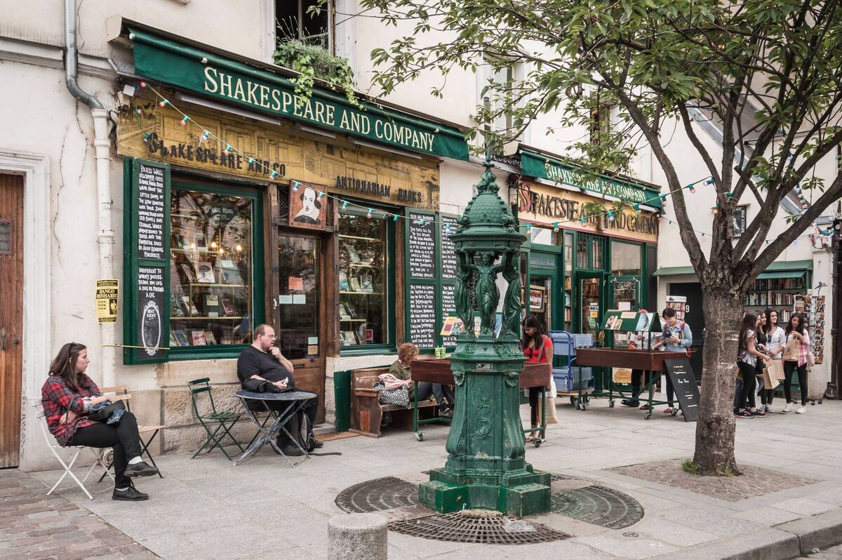 Shakespeare and Company bookshop in Paris. A mural inside displays the Christian maxim 'Be not inhospitable to strangers, lest they be angels in disguise' which echoes the ancient Greek concept of xenia. Picture: iStock