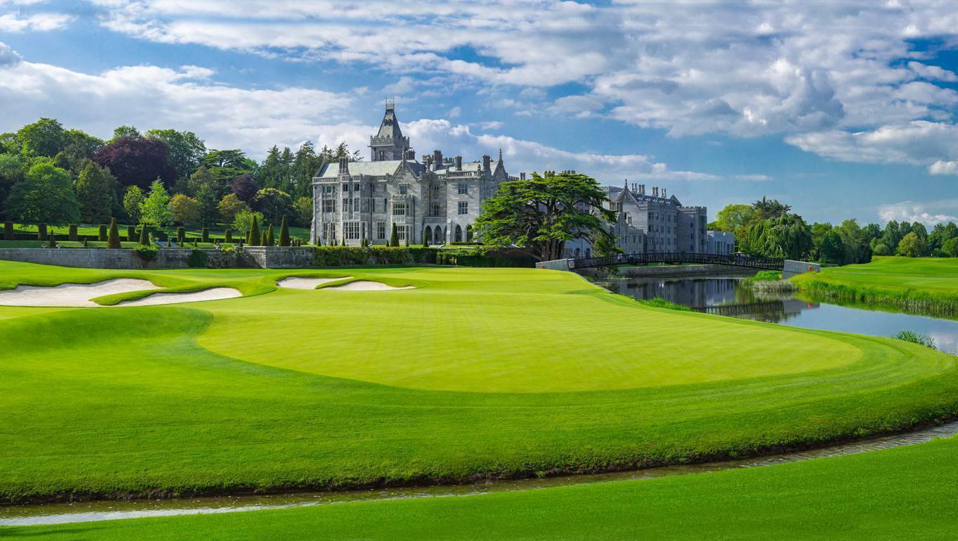 The 18th green at Premiere Irish Golf Resort in Adare, County Limerick, Ireland