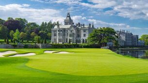 <p>The 18th green at Adare Manor. Pic: Larry Lambrecht</p>