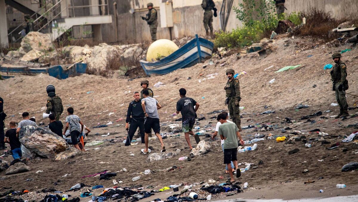 Migrants return to Morocco from the Spanish enclave of Ceuta, Friday, July 31, 2026. (AP Photo/Antonio Sempere) Migrants return to Morocco from the Spanish enclave of Ceuta, Friday, July 31, 2026. (AP Photo/Antonio Sempere)