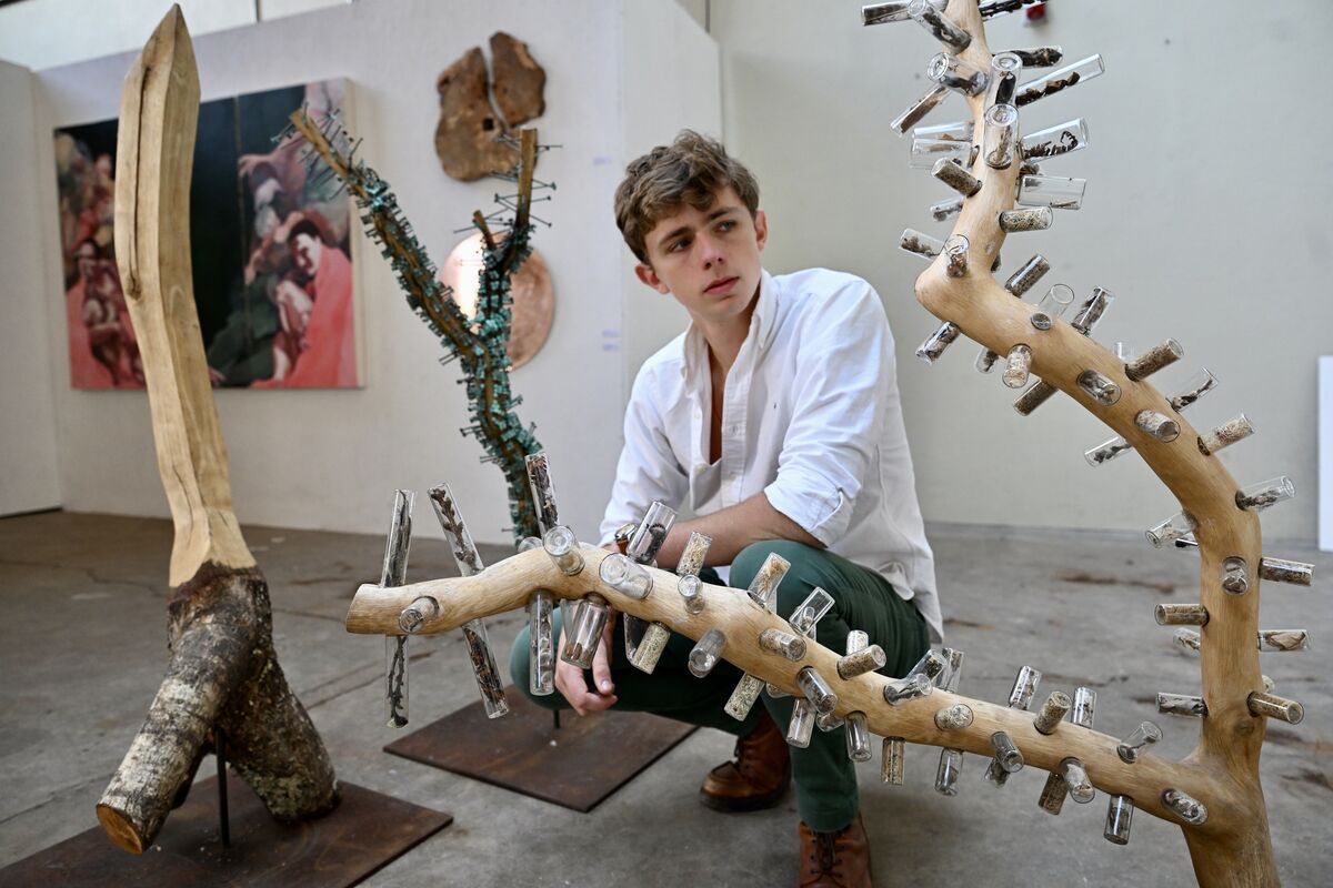 Sculptor Murrough O’Donovan with some of his work in exhibition in Skibbereen, West Cork. Picture: Larry Cummins Sculptor Murrough O’Donovan with some of his work in exhibition in Skibbereen, West Cork. Picture: Larry Cummins