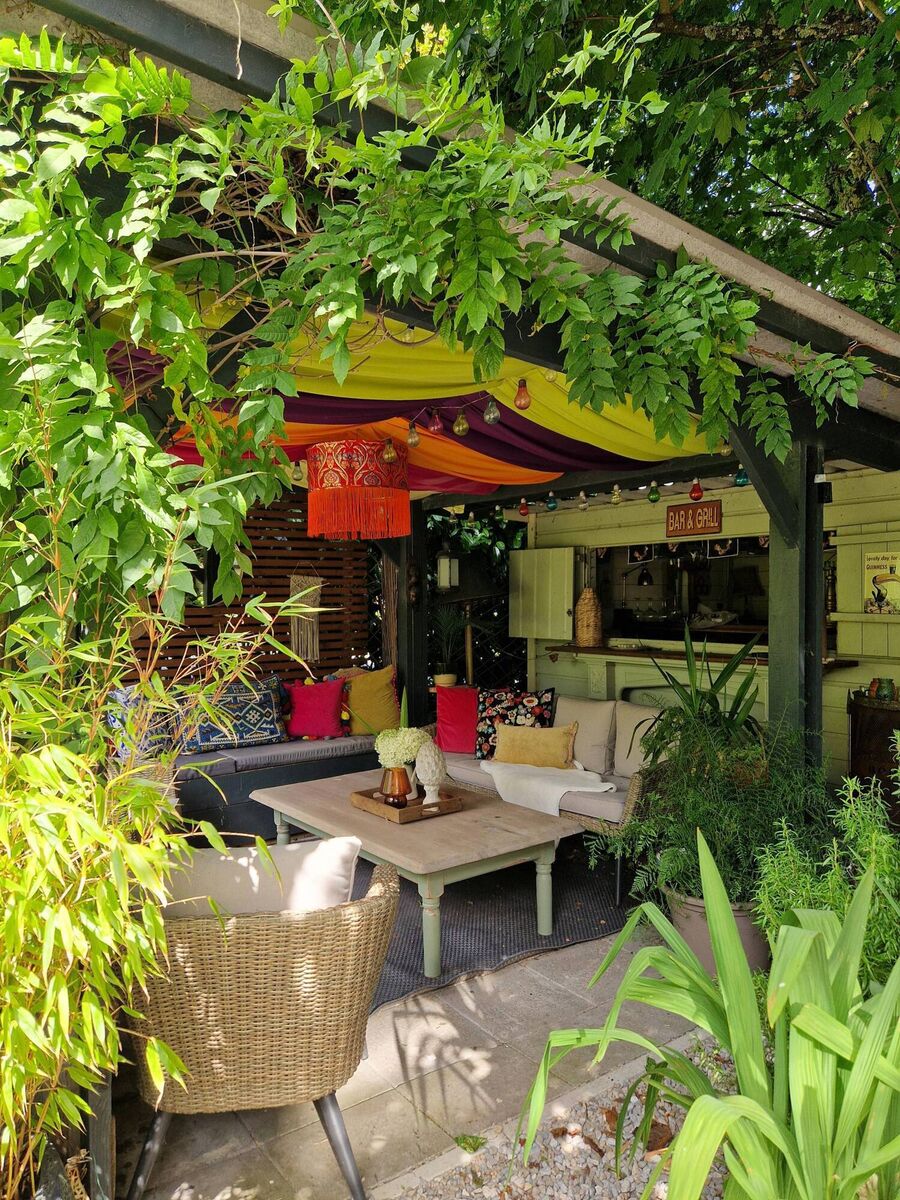 Aileen Hogan's favourite space outdoors is her pergola and shed bar. 
