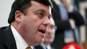 <p>Then finance minister Brian Lenihan launching the draft legislation to set up Nama, the National Asset Management Agency, on July 30, 2009. File picture: PA</p>