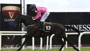 <p>Thread Of Gold and Billy Lee (pink) win for trainer Willie Mullins. Pic: Healy Racing</p> <p>Thread Of Gold and Billy Lee (pink) win for trainer Willie Mullins. Pic: Healy Racing</p>