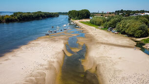 The Danube River due to low levels (Nicolae Dumitrache/AP