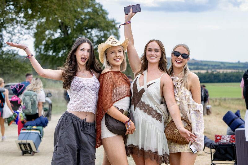 Taylor Ashcroft, Aoife Ahern, Emily Butler and Denise O’Brien arrive on Friday at All Together Now at Curraghmore Estate, Co Waterford. Picture: Chani Anderson Taylor Ashcroft, Aoife Ahern, Emily Butler and Denise O’Brien arrive on Friday at All Together Now at Curraghmore Estate, Co Waterford. Picture: Chani Anderson