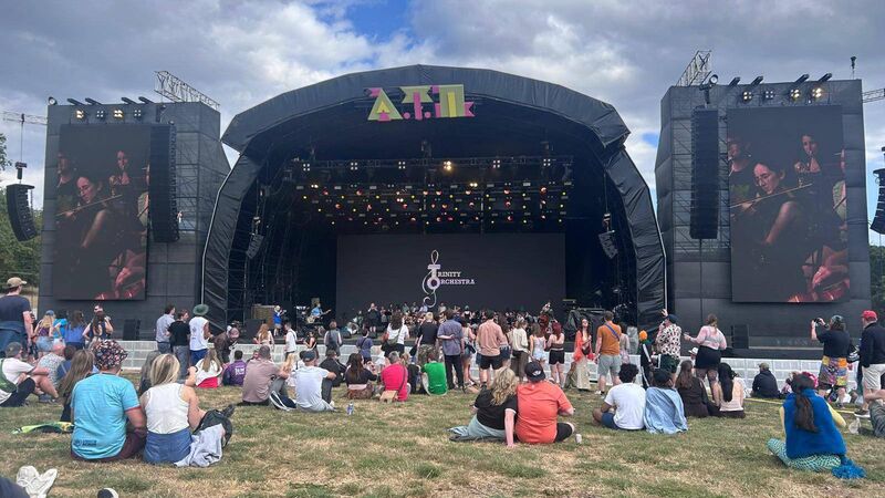 The Trinity Orchestra onstage on Friday at All Together Now. The Trinity Orchestra onstage on Friday at All Together Now.