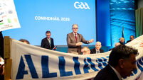 Protesters confront Jarlath Burns 28/2/2026