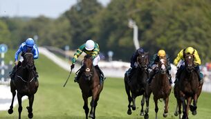 <p>Goodie Two Shoes (centre) ridden by Dylan Browne McMonagle on the way to winning the Qatar Lillie Langtry Stakes during day five of the Qatar Goodwood Festival at Goodwood Racecourse. Pic: Andrew Matthews/PA Wire</p> <p>Goodie Two Shoes (centre) ridden by Dylan Browne McMonagle on the way to winning the Qatar Lillie Langtry Stakes during day five of the Qatar Goodwood Festival at Goodwood Racecourse. Pic: Andrew Matthews/PA Wire</p>
