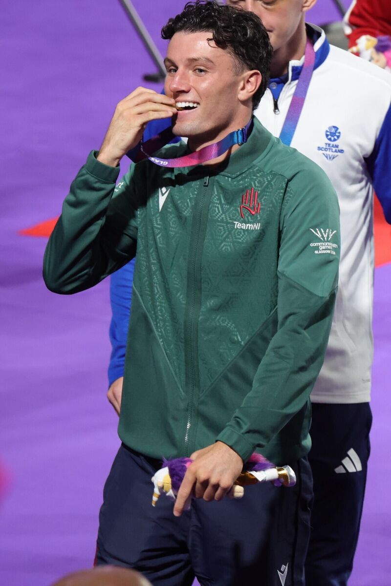 Jon McConnell celebrates after winning gold for the Men's 70kg at the 2026 Commonwealth Games. Pic: Steve Welsh/PA Wire Jon McConnell celebrates after winning gold for the Men's 70kg at the 2026 Commonwealth Games. Pic: Steve Welsh/PA Wire