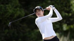 <p>Yealimi Noh leads by three going into final round. Pic: Peter Byrne/PA</p>