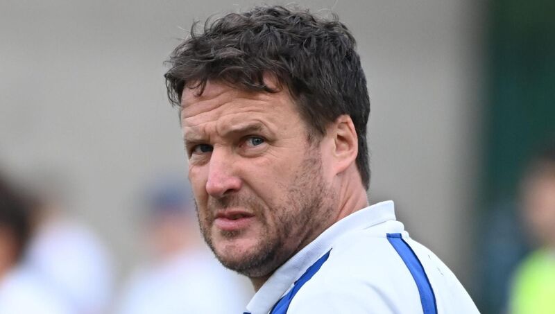 Inniscarra manager Seán Holland watches on. Picture: Eddie O'Hare
