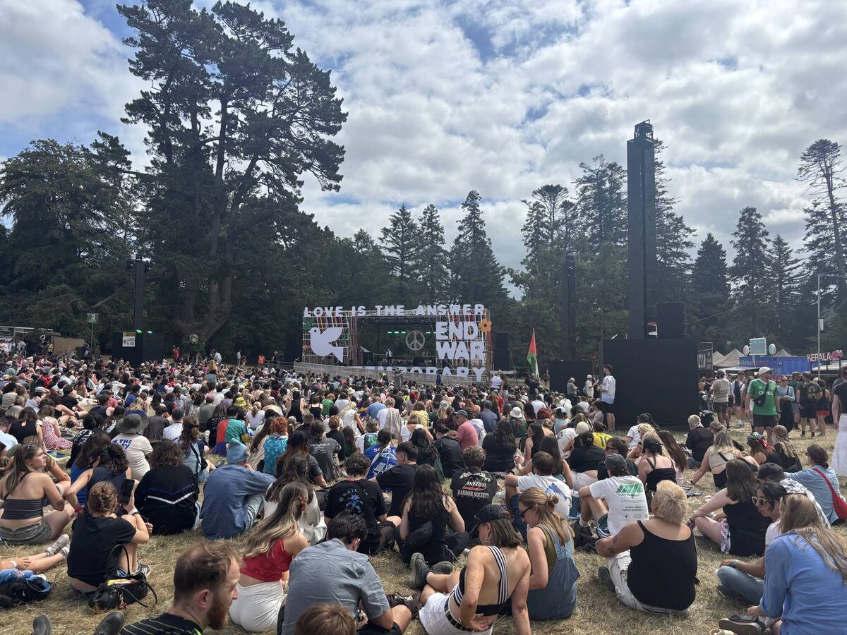 The audience gather for the Messages of Peace concert, The audience gather for the Messages of Peace concert,