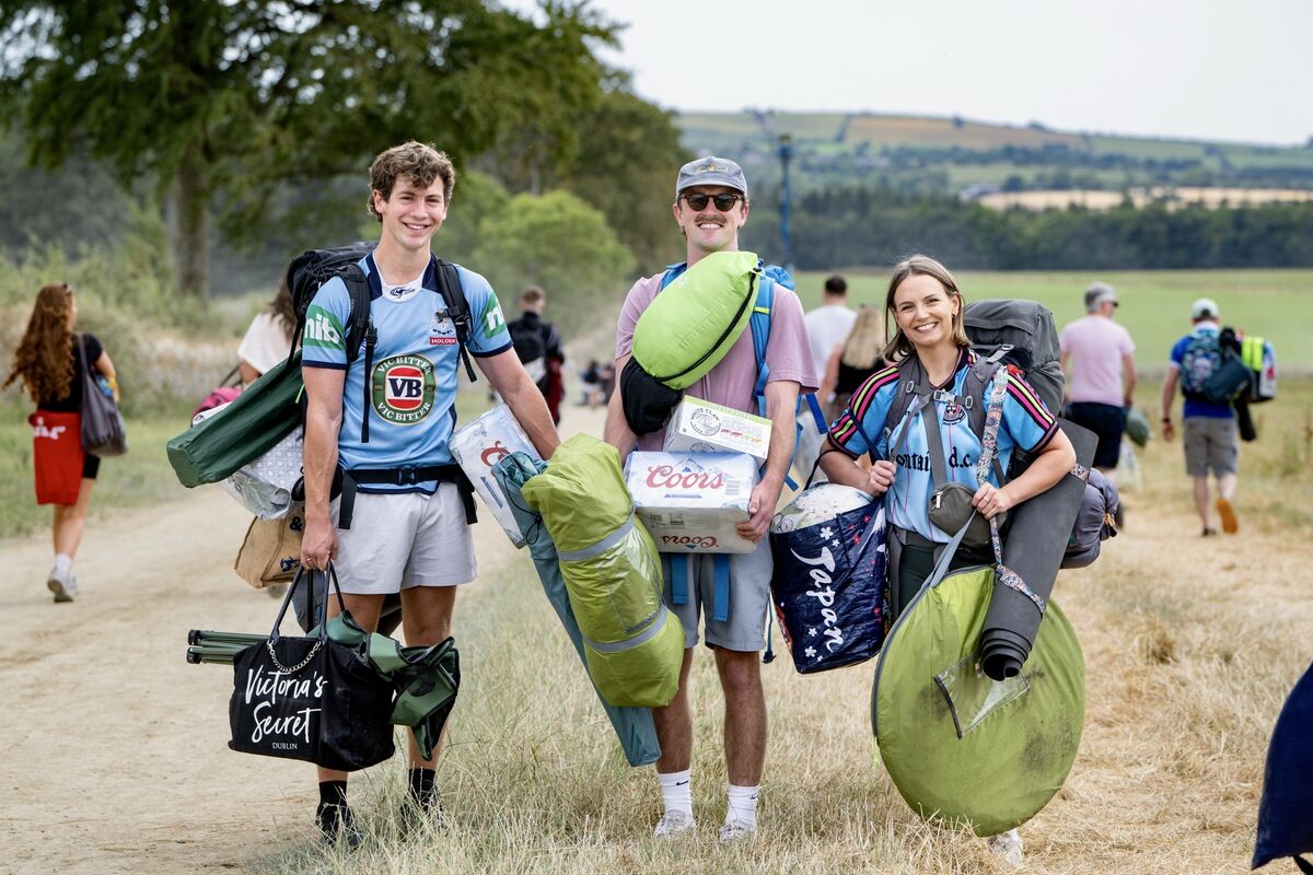 Cathy O’Connor, Paddy O’Keeffe and Oisin Donovan arrive at All Together Now at Curraghmore Estate, Co Waterford. Picture: Chani Anderson Cathy O’Connor, Paddy O’Keeffe and Oisin Donovan arrive at All Together Now at Curraghmore Estate, Co Waterford. Picture: Chani Anderson