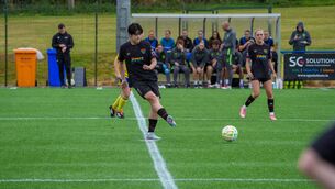 <p>YUNA GO-AL: Yuna Go scored the winner for Cork City against Douglas Hall at Moneygourney. Pic: Noel Sweeney.</p> <p>YUNA GO-AL: Yuna Go scored the winner for Cork City against Douglas Hall at Moneygourney. Pic: Noel Sweeney.</p>
