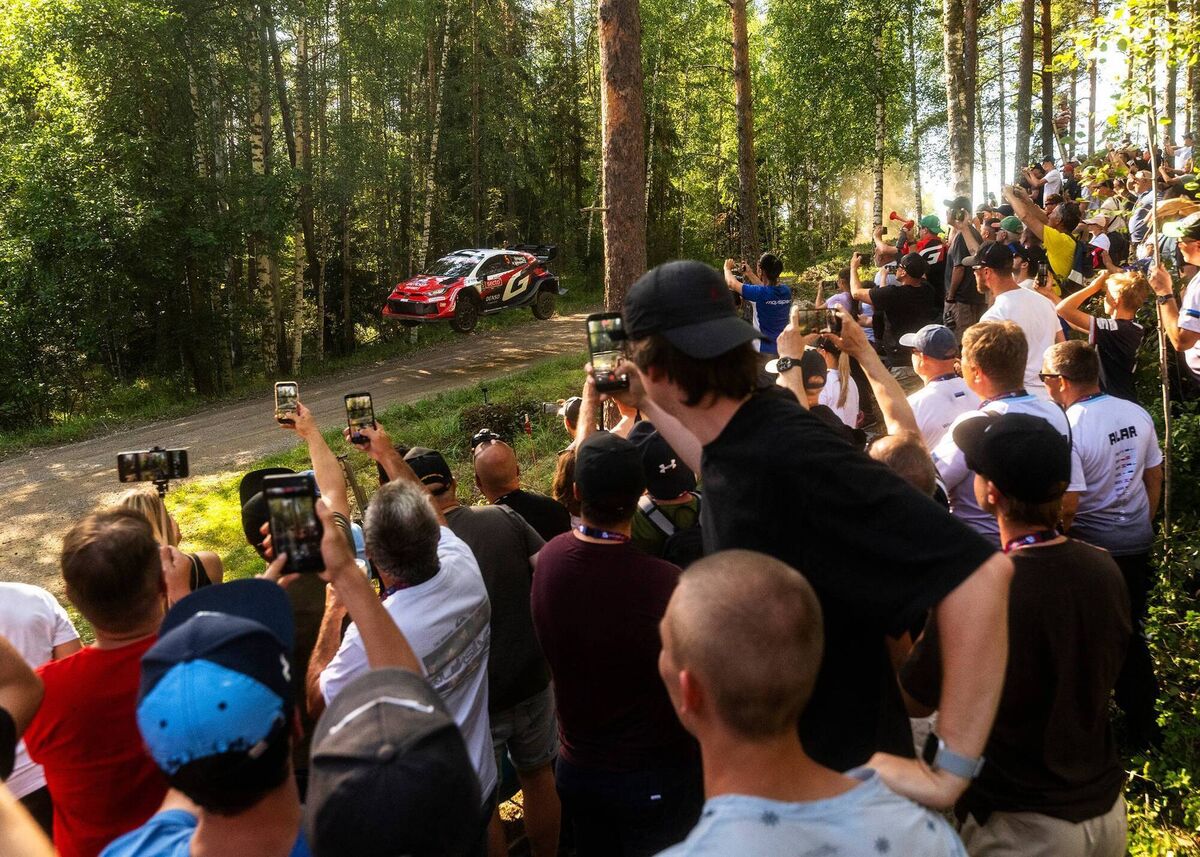 Finland's Sami Pajari/Marko Salminen (Toyota GR Yaris Rally1) won the Secto Rally Finland, the tenth round of the World Rally Championship. Picture: Jaanus Ree / Red Bull Content Pool. 
