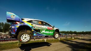 <p>FLYING HIGH: The Irish crew of Josh McErlean/Eoin Treacy (Ford Puma Rally1) finished seventh in Secto Rally Finland, the tenth round of the World Rally Championship. Pic: Jaanus Ree / Red Bull Content Pool. </p>