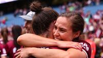 Kate Geraghty celebrates with Róisín Leonard 2/8/2026