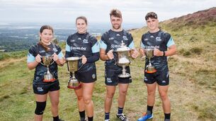 <p>2026 Poc Fada champions: U16 camogie winner Eloise McConn of Kildare, senior camogie winner Molly Lynch of Cork, senior hurling champion Colin Ryan of Limerick, U16 hurling champion Conor Raleigh of Westmeath. Pic: ©INPHO/Tom Maher</p>