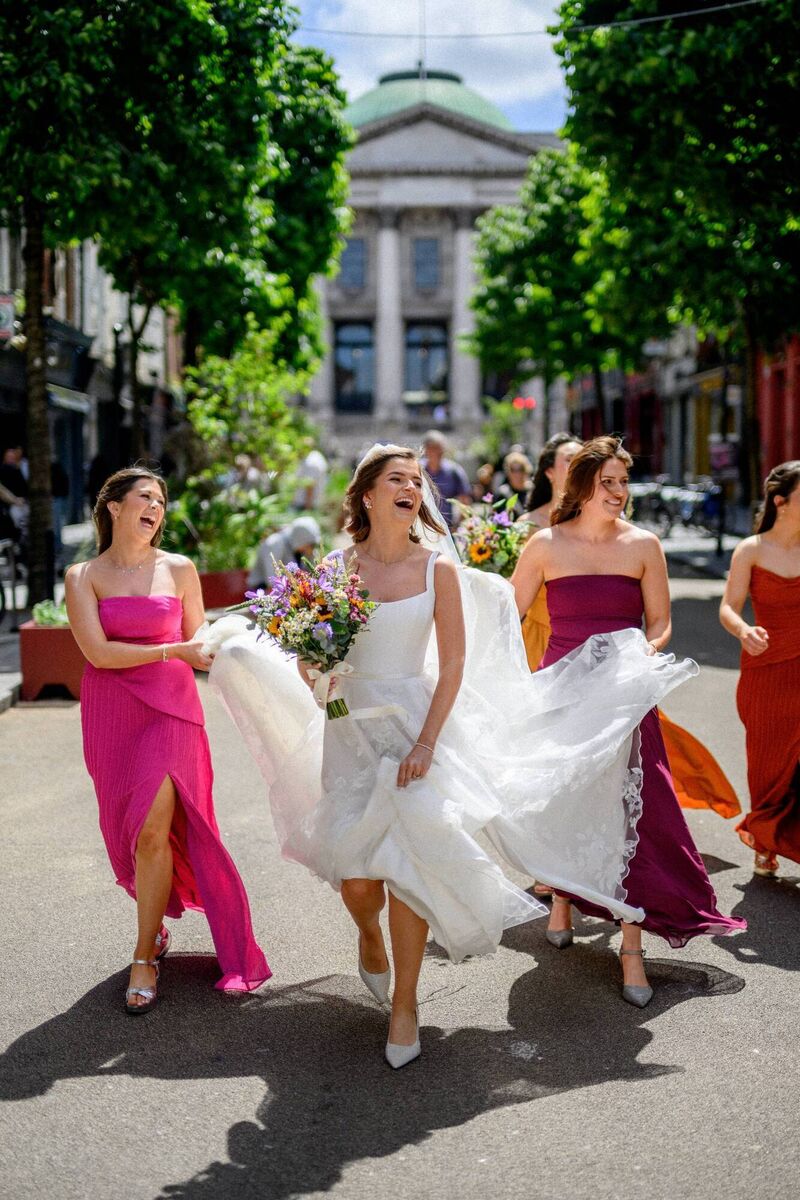 Aisling Bonner with her wedding party. Aisling Bonner with her wedding party.