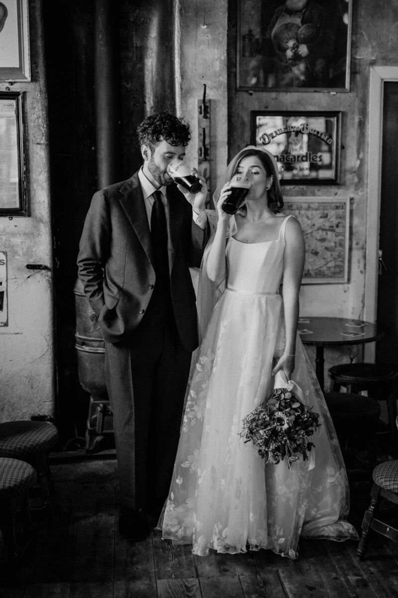 Aisling Bonner and her husband Alex enjoy a pint. Aisling Bonner and her husband Alex enjoy a pint.