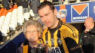 <p>Oisin McConville celebrates with his mother Margaret McConville after Crossmaglen Rangers won the 2011 Armagh SFC final. Pic: Oliver McVeigh / SPORTSFILE</p> <p>Oisin McConville celebrates with his mother Margaret McConville after Crossmaglen Rangers won the 2011 Armagh SFC final. Pic: Oliver McVeigh / SPORTSFILE</p>