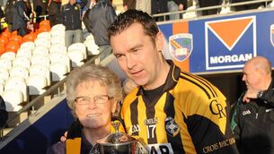 <p>Oisin McConville celebrates with his mother Margaret McConville after Crossmaglen Rangers won the 2011 Armagh SFC final. Pic: Oliver McVeigh / SPORTSFILE</p> <p>Oisin McConville celebrates with his mother Margaret McConville after Crossmaglen Rangers won the 2011 Armagh SFC final. Pic: Oliver McVeigh / SPORTSFILE</p>