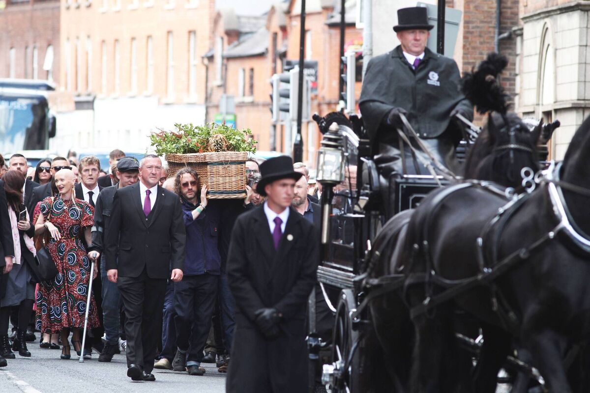 Glen Hansard's funeral cortege in Dublin on Tuesday. Picture: Padraig O'Reilly