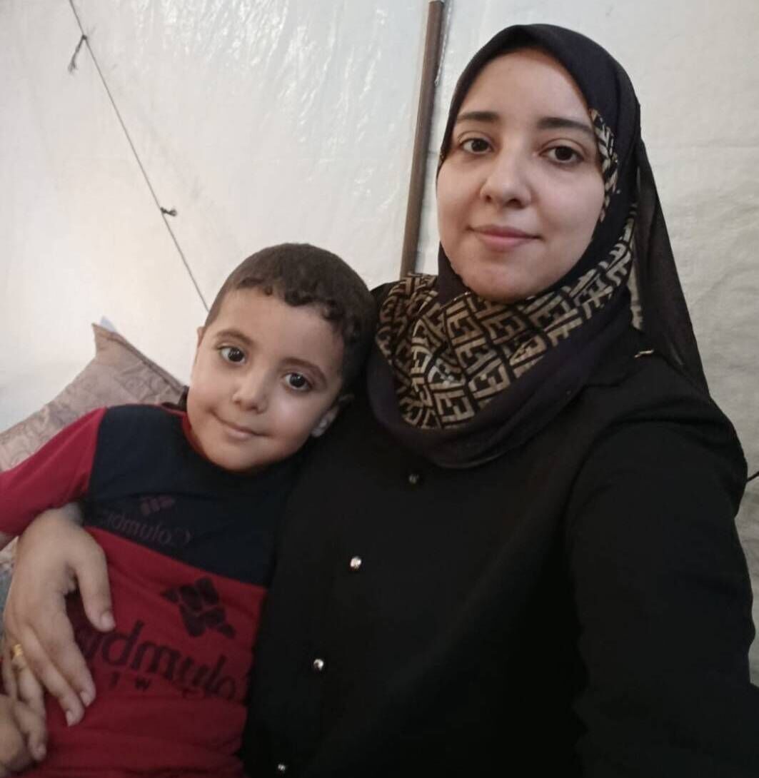 Zainab Eid with her four-year-old son Karim. 'I am simply pleading for the most fundamental human right: the right to pursue education without being forced into the heart-wrenching choice between my academic future and leaving my only child behind in a war zone.' Zainab Eid with her four-year-old son Karim. 'I am simply pleading for the most fundamental human right: the right to pursue education without being forced into the heart-wrenching choice between my academic future and leaving my only child behind in a war zone.'