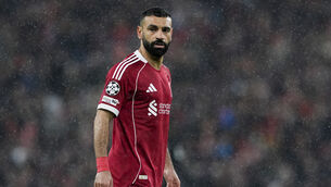 <p>Mohamed Salah during the UEFA Champions League quarter-final against PSG.</p>