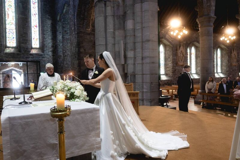 Gillian Fitzgerald and Nicky Kelly exchange vows. Gillian Fitzgerald and Nicky Kelly exchange vows.