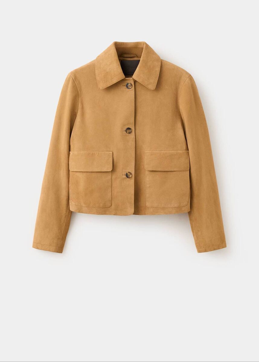 Suede Jacket, €239, Mango