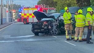 <p>Gardaí attended the scene of a road traffic road collision outside Virgin Media Park on Tuesday, August 4. Picture: Red FM</p> <p>Gardaí attended the scene of a road traffic road collision outside Virgin Media Park on Tuesday, August 4. Picture: Red FM</p>