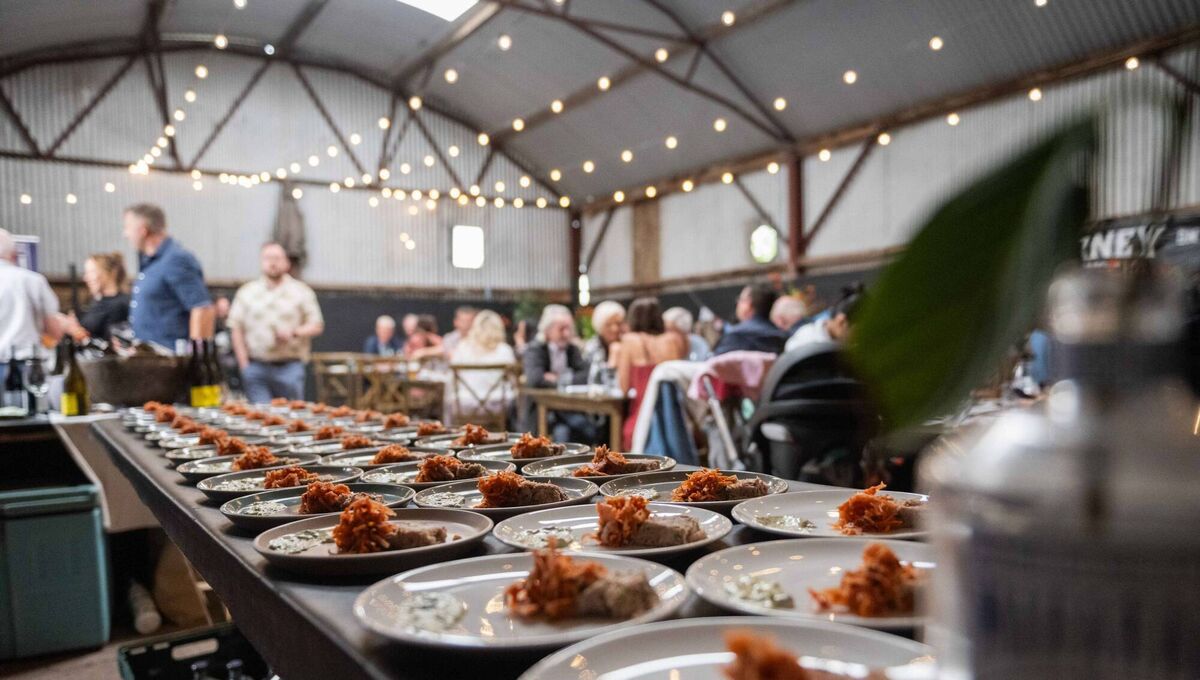 Last year's Glenbrook Farm Pop-Up Harvest Lunch at Glenbrook Farm, featuring a unique three-course menu curated by chefs Pamela Kelly (Farmgate Café) and Chris Braganza (The Spice Genie). Picture: Joleen Cronin Last year's Glenbrook Farm Pop-Up Harvest Lunch at Glenbrook Farm, featuring a unique three-course menu curated by chefs Pamela Kelly (Farmgate Café) and Chris Braganza (The Spice Genie). Picture: Joleen Cronin