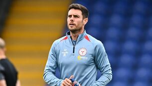<p>Shelbourne head coach John Russell. Pic: Tyler Miller/Sportsfile</p>