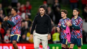<p>DUBLIN DEFEAT: Mikel Arteta after the pre-season friendly match between Arsenal and Real Betis at the Aviva Stadium. Pic: Stephen McCarthy/Sportsfile.</p> <p>DUBLIN DEFEAT: Mikel Arteta after the pre-season friendly match between Arsenal and Real Betis at the Aviva Stadium. Pic: Stephen McCarthy/Sportsfile.</p>