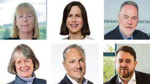 <p>New roles: (top row) Lesley Whelan, Katherine Morrow, John O’Brien; (bottom row) Jane Curtis, Alan Hartley, Tadhg Kelly. </p>