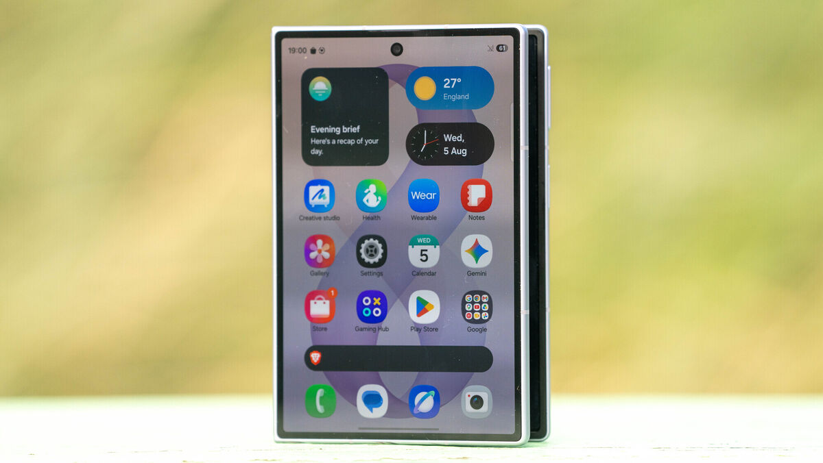 The new Samsung Galaxy Z Fold 8 has a 10:16 aspect ratio, making the cover screen feel remarkably familiar. Picture: Noel Campion
