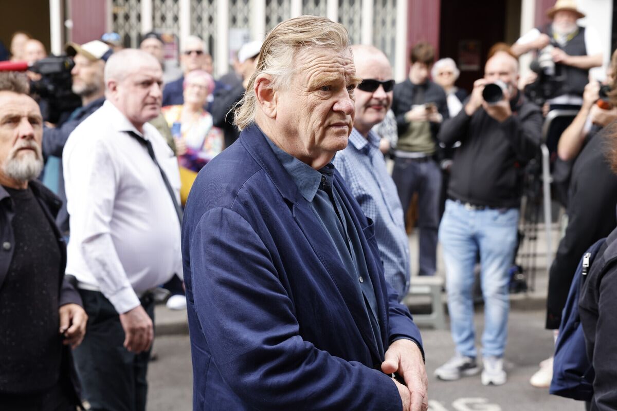 Brendan Gleeson arriving for the funeral of Oscar-winning actress Brenda Fricker. Picture: Damien Eagers/PA Wire Brendan Gleeson arriving for the funeral of Oscar-winning actress Brenda Fricker. Picture: Damien Eagers/PA Wire