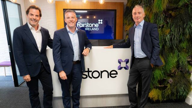<p>Steven Cooper, CEO of Fairstone Group, Paul Merriman, the president and founder of Fairstone Ireland, and newly appointed Ian Brady, CEO of Fairstone Ireland. </p>