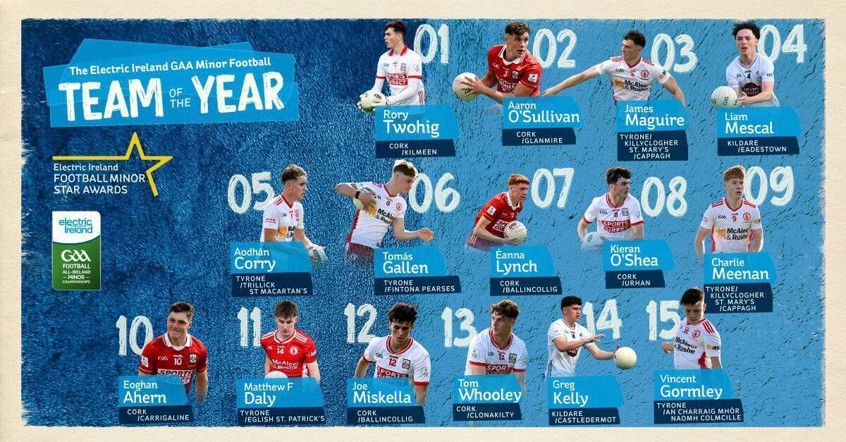 TEENAGE STARLETS: The Electric Ireland minor football team of the year for 2026. TEENAGE STARLETS: The Electric Ireland minor football team of the year for 2026.