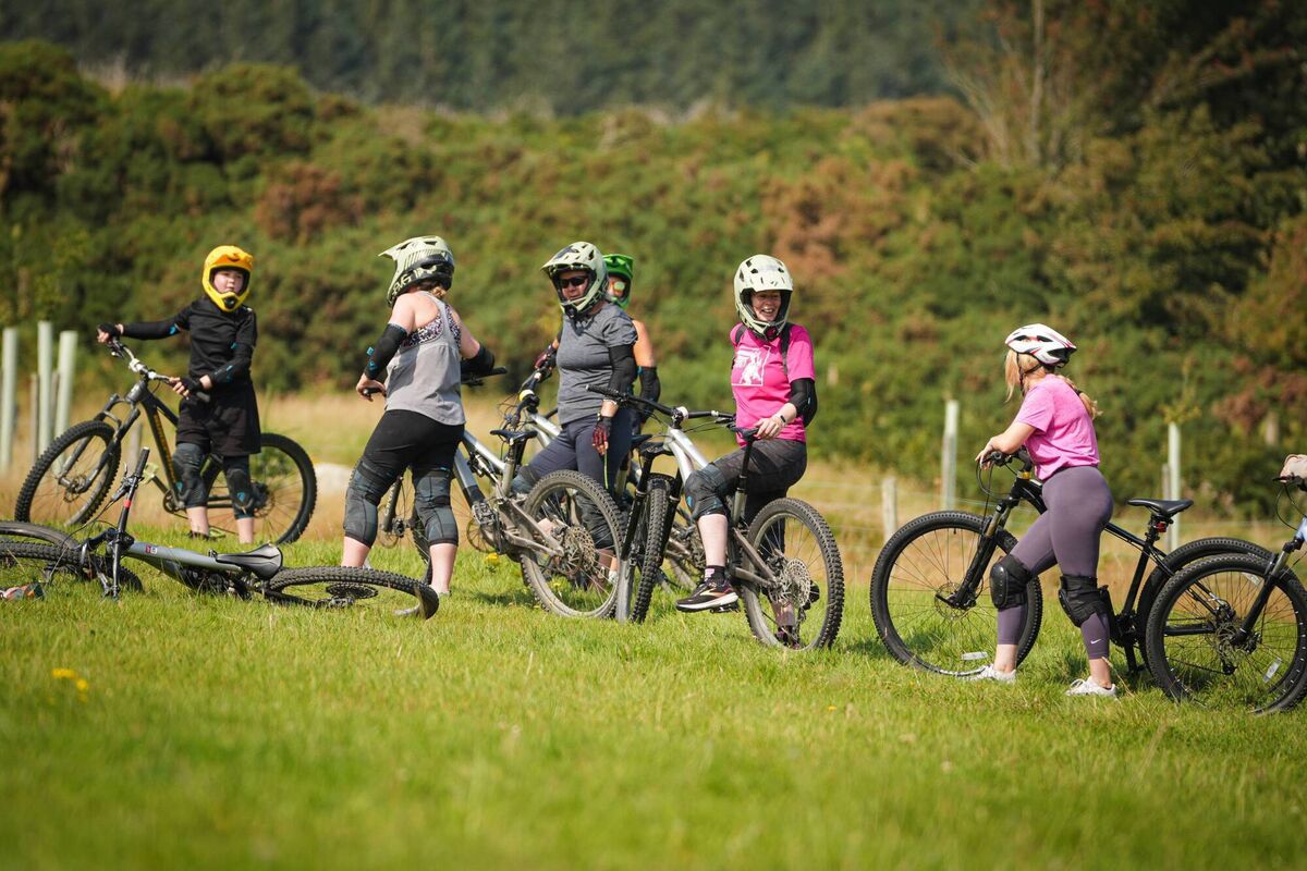 A mountain biking event at a previous  HER Outdoors week.
