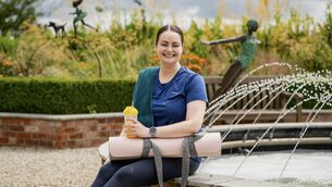 <p>Breda Graham enjoys a quiet wellness moment in the sunken gardens at The Montenotte Hotel. Pictures: Chani Anderson</p> <p>Breda Graham enjoys a quiet wellness moment in the sunken gardens at The Montenotte Hotel. Pictures: Chani Anderson</p>