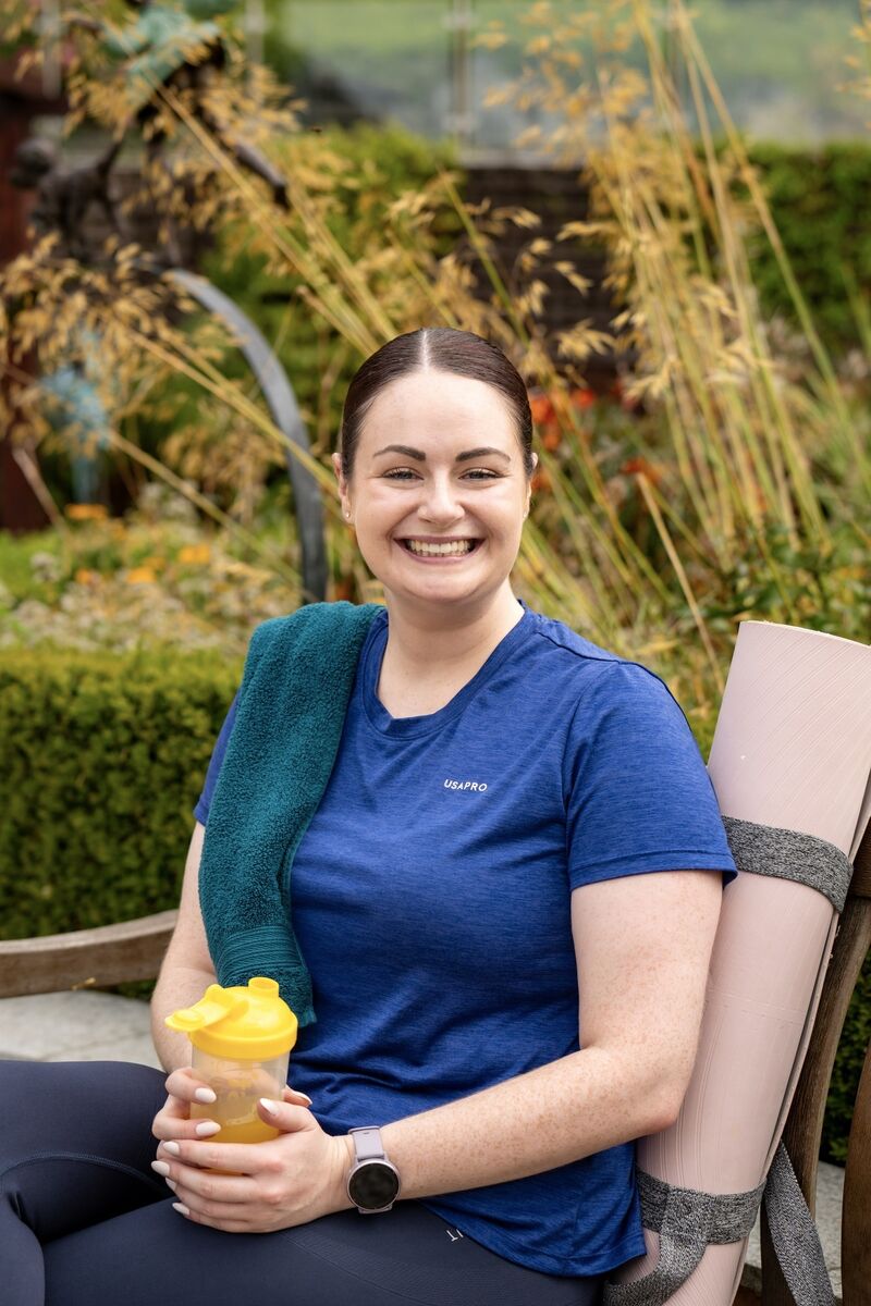 Breda Graham enjoys a quiet wellness moment in the sunken gardens at The Montenotte Hotel as part of a feature on popular wellbeing trends. Picture: Chani Anderson