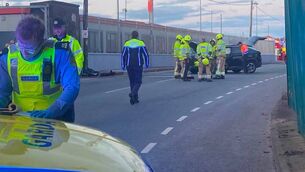 <p>Gardaí attended the scene of a road traffic road collision outside Virgin Media Park in Ballyphehane on Tuesday evening. Picture: Red FM</p> <p>Gardaí attended the scene of a road traffic road collision outside Virgin Media Park in Ballyphehane on Tuesday evening. Picture: Red FM</p>