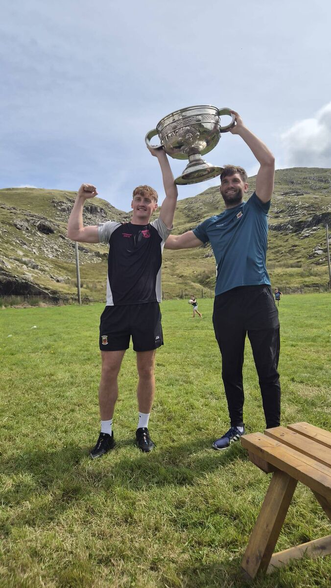 Jack Carney and Aidan O'Shea on Inishturk island with Sam Maguire Jack Carney and Aidan O'Shea on Inishturk island with Sam Maguire